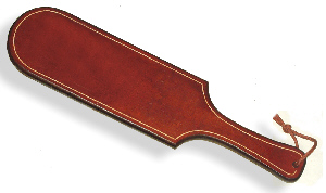 All leather paddles. No "innersprings." Round or Square shapes, holey -- or not.